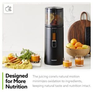 Hurom Slow Juicer Machine with Quiet 150 Watt Motor - Scrub-Free Cleaning - Self Feeding Hopper to a Family Sized Yields - Healthy Living - Strainer-Free Chamber BPA Free, Easy Assembly - H400, Black