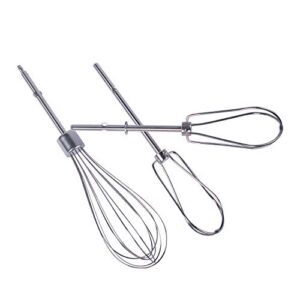 khmpw & w10490648 beaters for hand mixer by wadoy stainless steel pro whisk turbo beaters, cream, making mousse or meringue, shakes, egg, replace ap5644233, ps4082859, khm2b, khm512bm