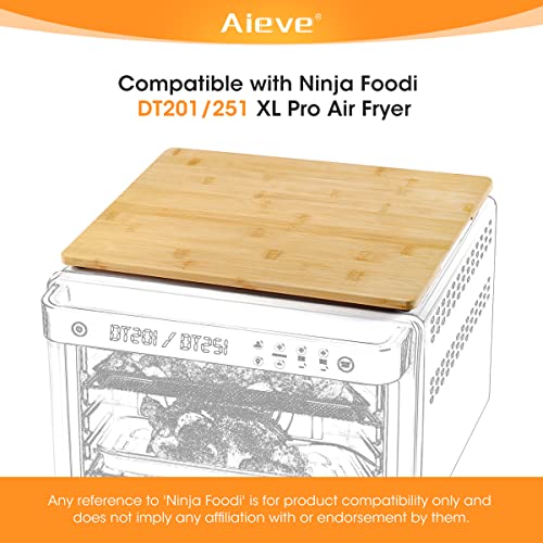 AIEVE Cutting Board Compatible with Ninja Foodie Air Fryer Oven, Air Fryer Accessories Bamboo Counter Protection Board Compatible with Ninja Foodi 10-in-1 DT201/DT251 Air Fry