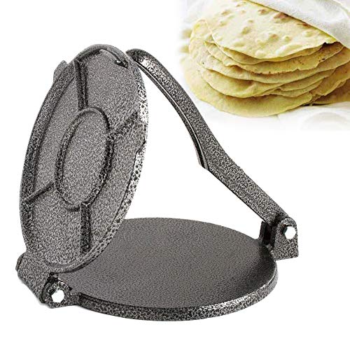 8-Inch Aluminum Tortilla Press Mexico Corn Tortilla Machine Tortilla Maker, Flour Tortilla Press, Dough Press Tortilla Press Maker Bakeware Gadgets DIY Baking Tool(Black)