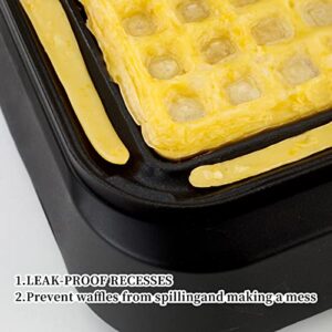 FELAYZA Aluminum Waffle Maker, 1500W Belgian Waffle Maker with Adjustable Temperature Control, Non-Stick Mini Waffle Easy Clean up Waflera Electrica with Cool Touch Handle(GLOSSY)