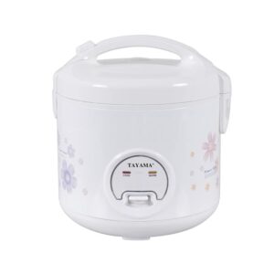 tayama automatic rice cooker & food steamer 8 cup, white