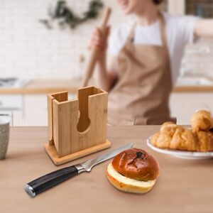 Bagel Slicer, Bagel Cutter, Bagel Slicer Holder, Bamboo Bagel Slicer for Small and Large Bagels,Bagel Slicer with Anti-Slip Silicone and super stable Base,Wooden Bagel Slicer/cutter