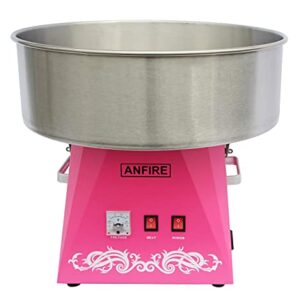 ANFIRE Commercial Electric Cotton Candy Machine Pink Candy Floss Maker for Kits or Party - Includes 10 Cones & Scoop