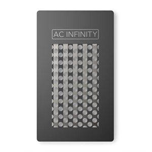 ac infinity grinder card, black aluminum milling tool with manual grater surface for pepper, spices, and tea