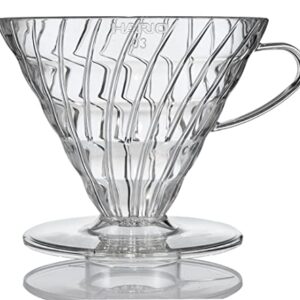 Hario V60 Plastic Coffee Dripper, Size 03, Clear