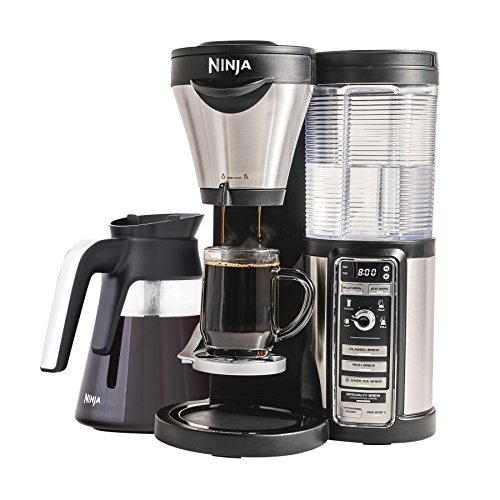 Ninja Coffee Maker for Hot/Iced/Frozen Coffee with 4 Brew Sizes, Programmable Auto-iQ, Milk Frother, 43oz Glass Carafe, and Tumbler (CF080Z)