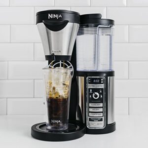 Ninja Coffee Maker for Hot/Iced/Frozen Coffee with 4 Brew Sizes, Programmable Auto-iQ, Milk Frother, 43oz Glass Carafe, and Tumbler (CF080Z)