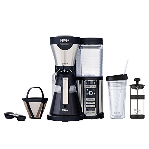 Ninja Coffee Maker for Hot/Iced/Frozen Coffee with 4 Brew Sizes, Programmable Auto-iQ, Milk Frother, 43oz Glass Carafe, and Tumbler (CF080Z)