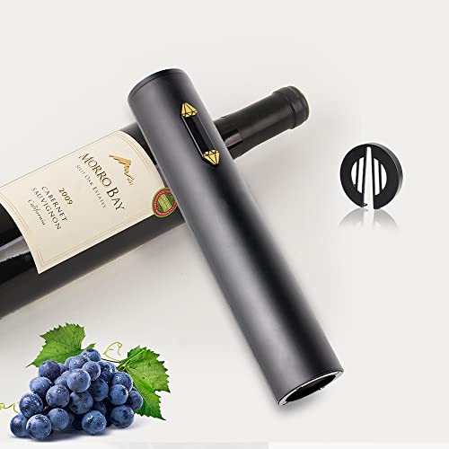 SANMAS Electric Wine Bottle Openers, Electric Wine Opener with Foil Cutter, Battery Operated Cordless Black Wine Corkscrew for Wine Lovers Kitchen Home New Apartment Bar Wedding Gift