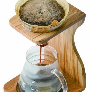 Hario V60 Olive Wood Pour Over Stand Set