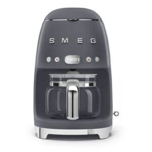 smeg 50's retro style coffee maker, slate grey dcf02grus (grey)