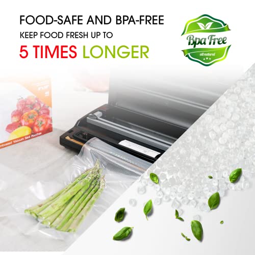 [5 mil Food Vacuum Bags] Vesta Precision Premium PreCut Vacuum Sealer Bags - 8 x 10 Inches, 44 count, 5 Mil Thickness, Puncture Resistant, Ideal for Food Storage, Meal Prep, and Sous Vide