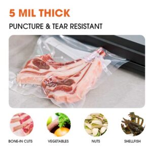 [5 mil Food Vacuum Bags] Vesta Precision Premium PreCut Vacuum Sealer Bags - 8 x 10 Inches, 44 count, 5 Mil Thickness, Puncture Resistant, Ideal for Food Storage, Meal Prep, and Sous Vide