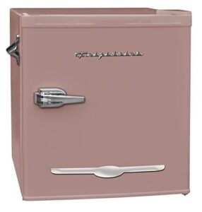 frigidaire efr176-coral 1.6 cu ft coral retro fridge with side bottle opener. for the office, dorm room or cabin