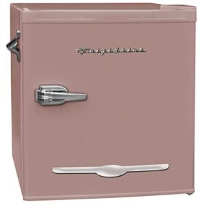 Frigidaire EFR176-CORAL 1.6 cu ft Coral Retro Fridge with Side Bottle Opener. for The Office, Dorm Room or Cabin