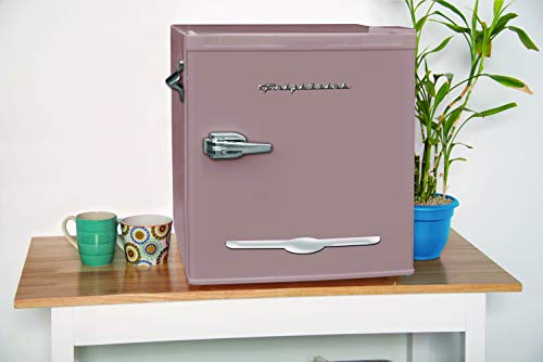 Frigidaire EFR176-CORAL 1.6 cu ft Coral Retro Fridge with Side Bottle Opener. for The Office, Dorm Room or Cabin