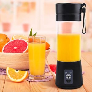 portable personal mini smoothie blender: single small size fruit juice blender usb rechargeable shake smoothies mixer battery operated individual juicer cup for travel camping outdoor - pink