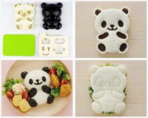 excelity® cute panda bear diy sandwich & rice cutter, cake bread toast mold maker