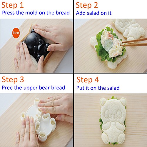 Excelity® Cute Panda Bear DIY Sandwich & Rice Cutter, Cake Bread Toast Mold Maker