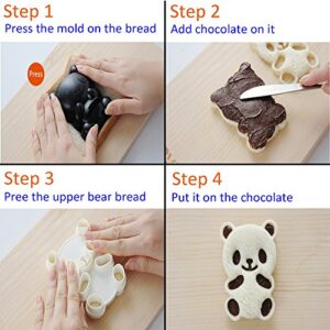 Excelity® Cute Panda Bear DIY Sandwich & Rice Cutter, Cake Bread Toast Mold Maker