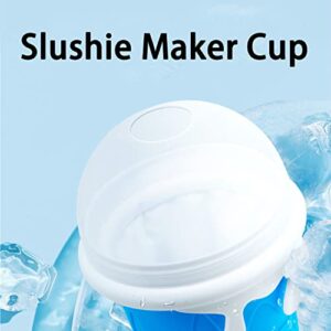 Slushy Cup Slushie Maker Cup, Frozen Magic Smoothies Cup, Double Layers Silica Cup,Magic Quick Frozen Smoothies Cup，DIY Homemade Slushies,Magic Slushy Maker Squeeze Cup Portable for Milkshake… (Pink)