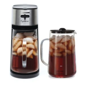 capresso stainless steel iced tea maker with extra tea pitcher