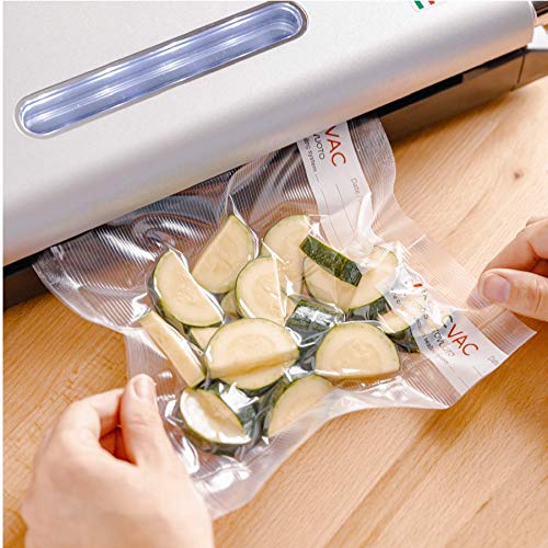 MagicVac Vacuum Sealer Rolls 2 Roll Pack 8"x20' Length Thicker Heavy Duty Material for Sous Vide, Meal Prep, Microwave and Freezer works with FoodSaver, Seal-a-Meal and more BPA Free Made in Italy