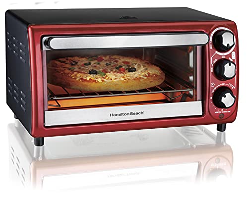 Hamilton Beach 4-Slice Toaster Oven, Red