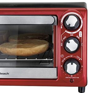 Hamilton Beach 4-Slice Toaster Oven, Red