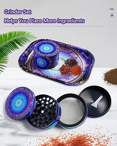 Grinder and tray set(Boho Sun and Moon)