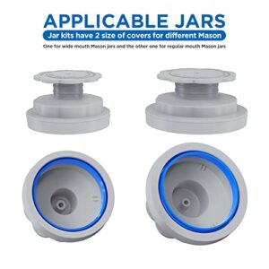 Atecess Jar Sealer Compatiable for FoodSaver Jar Sealer/FoodSaver Vacuum Sealer (TC-Grey+Pump)