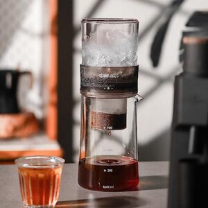 MHW-3BOMBER Cold Drip Coffee Maker Iced Brew Dripper Coffee Maker With Adjustable Water Flow Dutch Coffee,Borosilicate Glass 600ML 2-4Cup ID5900