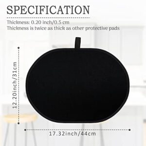 Protector Slider Mat Compatible with Crock-Pot 6 7 8 Quart Hamilton Beach Elite Gourmet, Oval Slow Cooker Appliance Heat Resistant Pad, Black, 1pc