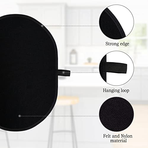 Protector Slider Mat Compatible with Crock-Pot 6 7 8 Quart Hamilton Beach Elite Gourmet, Oval Slow Cooker Appliance Heat Resistant Pad, Black, 1pc