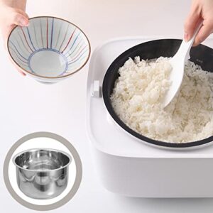 UPKOCH Inner Cooking Pot 2L Stainless Steel for Rice Cooker and Instant-pot Use Rice Cooker Liner Rice Cooking Container Rice Maker Accessories for Rice Maker Cooker