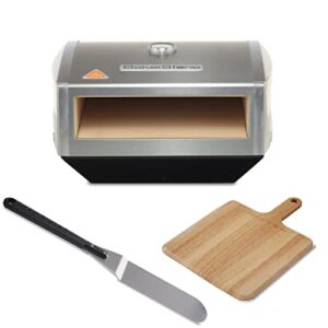 bakerstone pizza box, gas stove top oven (stainless steel)