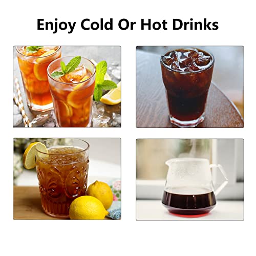 KINGTOO Iced Tea maker with Pitcher, 2qt Ice Tea Coffee machine for Sweet Tea and Ground Coffee, Black