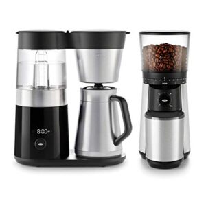 OXO BREW 9 Cup Programmable Coffee Maker Bundle BREW Conical Burr One Push Start Coffee Grinder - Stainless Steel/Black