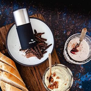 Microplane Manual Spice Mill - Cinnamon Grinder and Nutmeg Grater (Stainless Steel)
