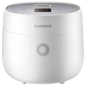 cuckoo cr-0375f | 3-cup (uncooked) micom rice cooker | 10 menu options: oatmeal, brown rice & more, touch-screen, nonstick inner pot | white