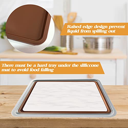 10PCS Silicone Dehydrator Sheets with Edge, Nonstick Silicone Dehydrator Trays Compatible with Cosori CP267-FD，Multi-purpose Reusable Fruit Leather Trays for Jerky, Fruit, Meat, Herbs, Vegetables