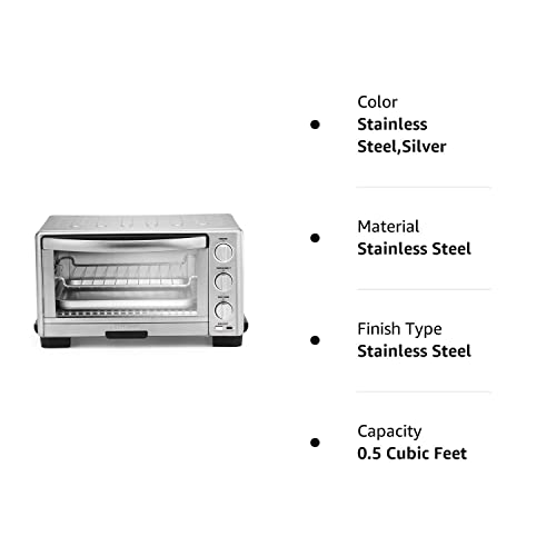 Cuisinart TOB-1010 Toaster Oven Broiler, 11.77" x 15.86" x 7.87", Silver (Renewed)