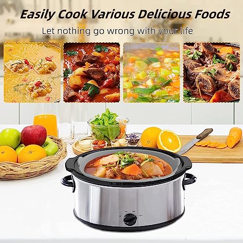 Slow Cooker Liners, Food Grade Silicone Crockpots Liner Safer Reusable, 6-7 Qt Oval Crock Pot Liners Silicone for Slow Cookers 2 Pcs (Black & Gray)