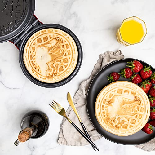 Uncanny Brands Jurassic Park Waffle Maker - T-Rex on Your Waffles - Waffle Iron