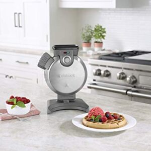 Cuisinart WAF-V100 Vertical Waffle Maker, Silver (Renewed)