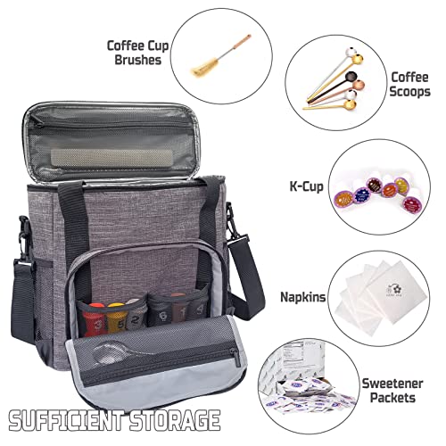CHELVVG Coffee Maker Travel Carrying Bag Compatible with Keurig K-Mini or K-Mini Plus, Single Serve Coffee Brewer Waterproof Portable Storage Bag with Extra Pockets (Bag Only)