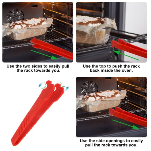 Oven Rack Push Pull Tool, Multifunctional Rack Oven Push and Pull Clip, Ideal Small Kitchen Push and Pull Tool for Kitchen Oven, Toaster Oven, Air Fryer, Convection Oven