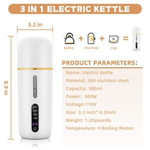 GearRoot Travel Portable Electric Kettle, 380ml Mini Electric Tea Kettle Water Boiler, One Cup Electric Hot Water Kettle, Fast Boil and Auto Shut Off Hot Water Boiler