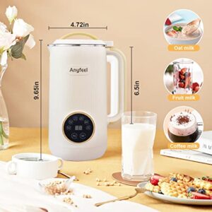 Automatic Nut Milk Maker,Anyfeel 20oz Selfmade Nut/Oat/Almond/soya-bean/Vegan Juice Dairy Free Beverages Machine - Plant Based Almond Cow Milk Machine Maker with Keep Warm and 18 Hours Delay Function